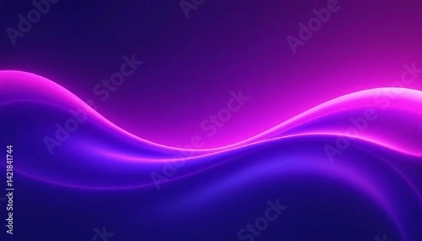 Obraz Vibrant abstract waves of purple and pink create a dynamic visual experience.
