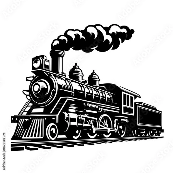 Obraz old steam locomotive