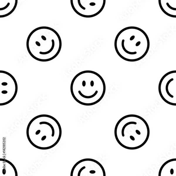 Fototapeta Smile line icon pattern