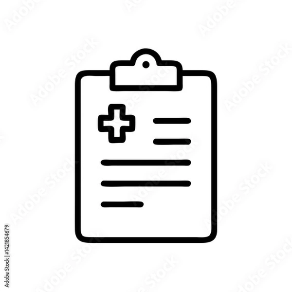 Fototapeta medical report icon on transparent background for apps and websites