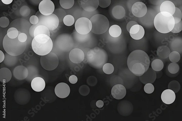 Fototapeta Abstract bokeh effect, grayscale