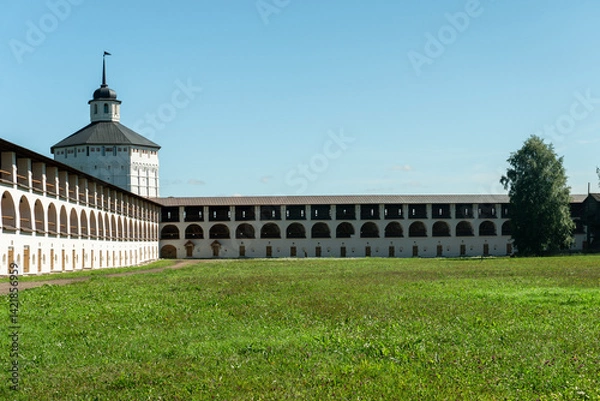 Obraz Panoramic view of the walls of Kirillo-Belozersky Monastery
