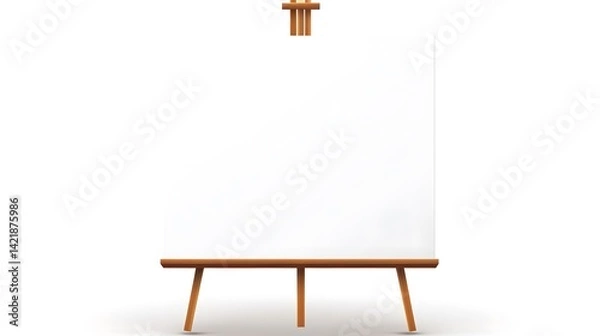 Fototapeta High-Quality White Blank Canvas for Professional Artwork with Excellent Color