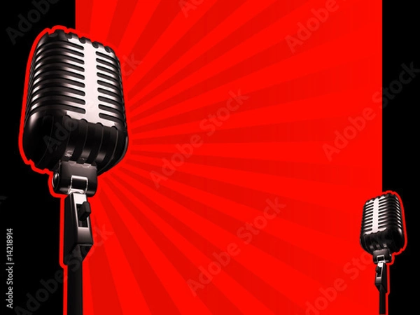 Obraz retro microphone