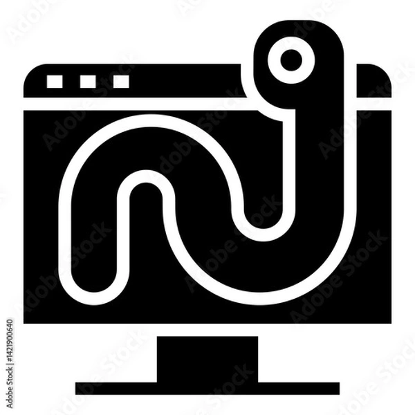 Obraz worm vector icon