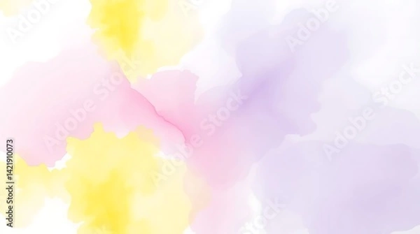 Fototapeta Soft Pastel Abstract Watercolor Background - Colorful Texture