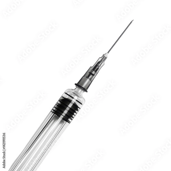 Obraz Syringe isolated on transparent background.
