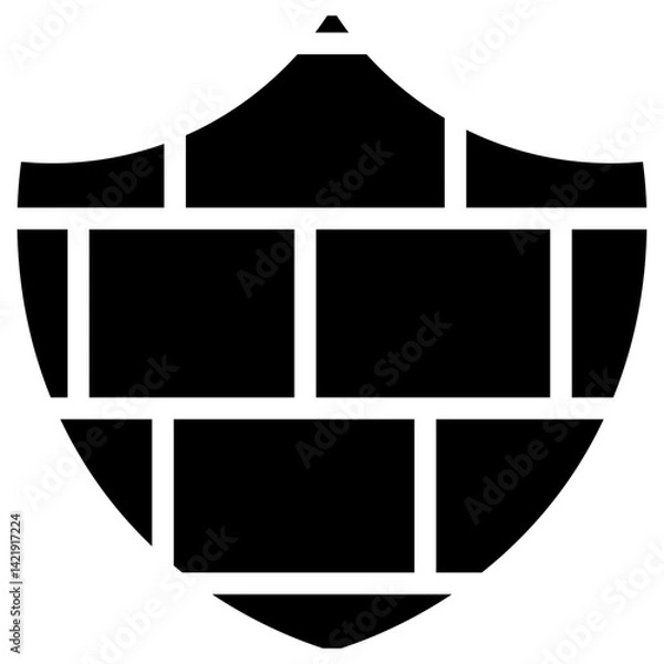 Fototapeta firewall vector icon