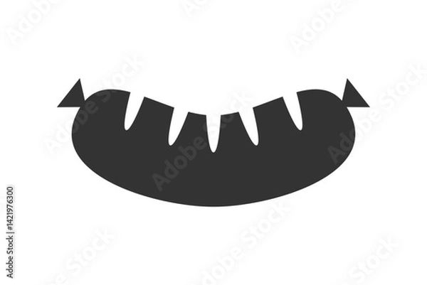Fototapeta sausage  icon design. Outline style. Vector illustration. "NO AI"