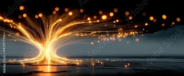 Obraz Golden Light Tree