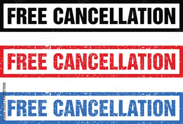 Obraz Free cancellation stamp vector template
