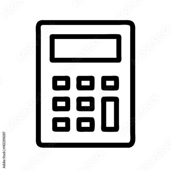 Obraz calculator tool vector flat icon for mathematical apps and websites
