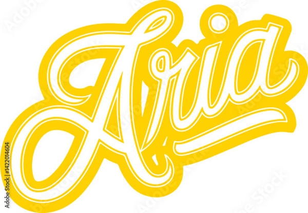 Fototapeta Aria Name Design.