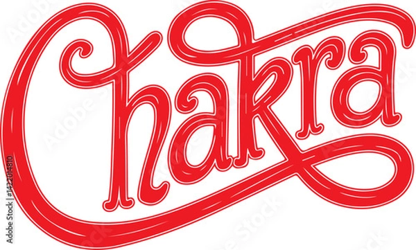 Fototapeta Red Chakra Typography.