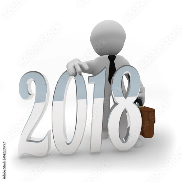 Obraz 3d character with 2018