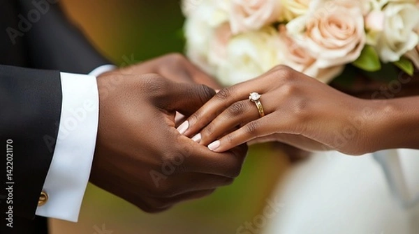 Fototapeta Loving Couple Holds Hands