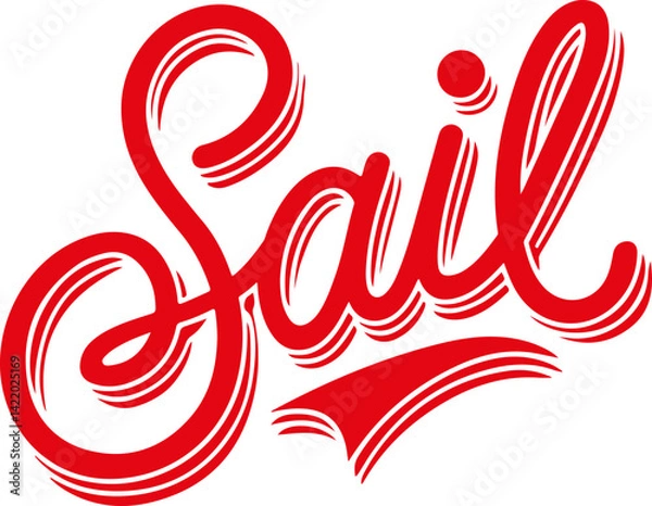 Fototapeta Red Sail Typography.