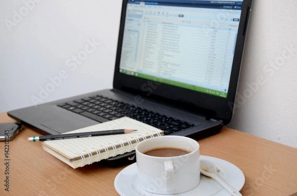 Fototapeta bussiness, work, mobile, computer, laptop, 