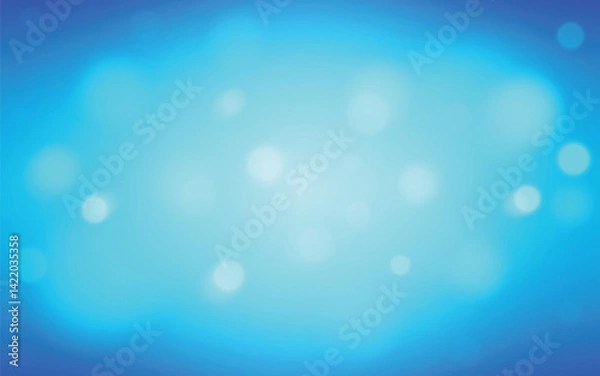 Fototapeta Blue Aqua Bokeh Light Background for Tranquil Design. Soft Glowing Blur for Abstract and Relaxing Themes. Background decoration