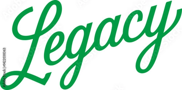 Fototapeta Green Legacy Script.