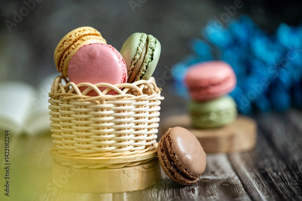Obraz Tasty desserts of macarons.