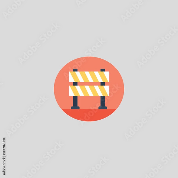 Fototapeta barrier icon flat design