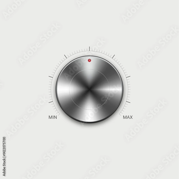 Obraz Silver color Regulator Volume  vector