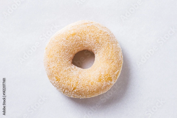 Obraz Sugary donut isolated on a white