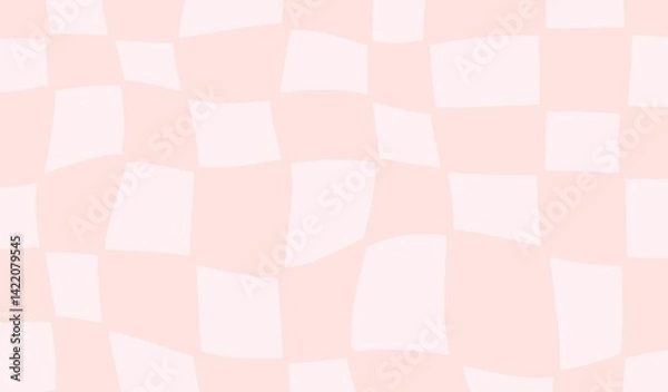 Obraz Wavy Checkerboard Minimalist Pattern