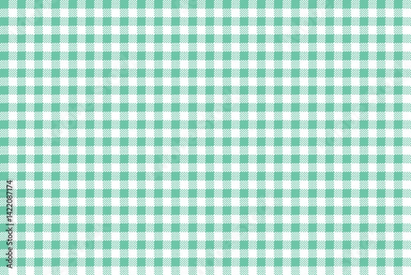 Fototapeta Aquamarine and white color plaid pattern background. plaid pattern background. Seamless pattern.
