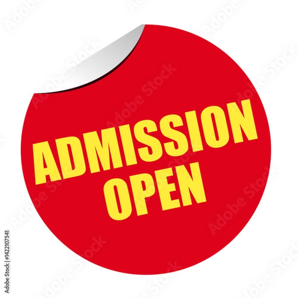 Obraz Admission open sticker icon