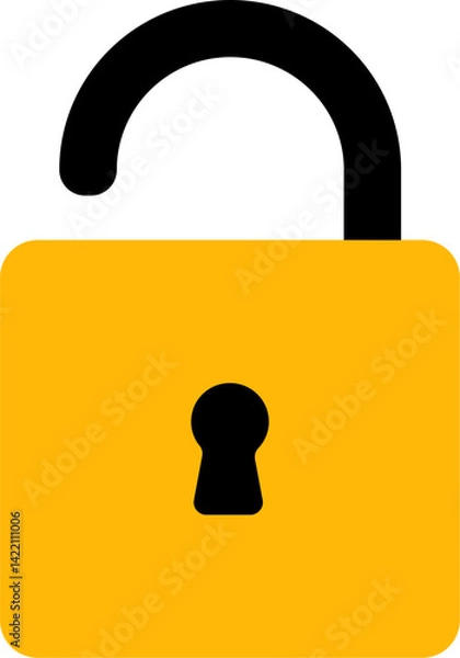 Fototapeta lock icon vector illustration