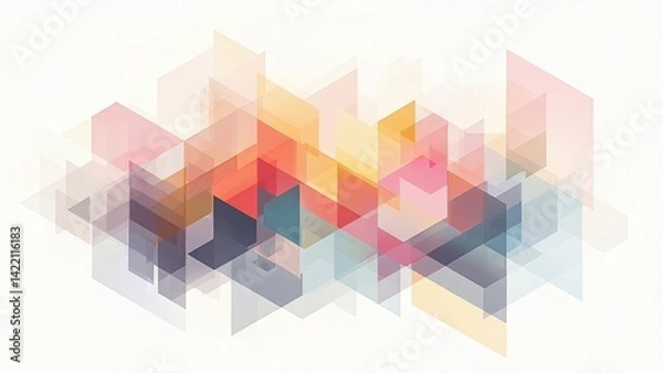Fototapeta Color Triangle Abstract Art Painting