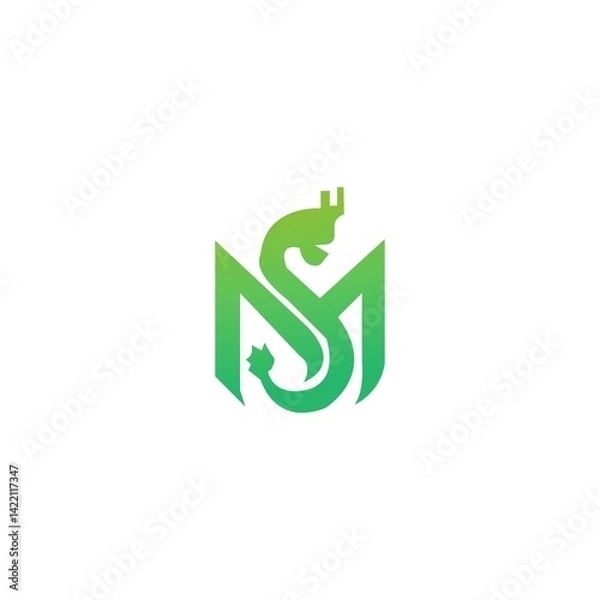 Fototapeta SM vector logo illustration design