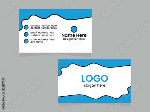 Obraz Corporate Creative Simple Modern Business Card Design, Business mockup vector template