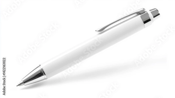 Fototapeta White pen mockup isolated on white background. Generative AI