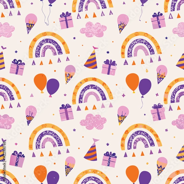 Obraz Celebration Invitations Pastel Dreamy Balloons Pattern