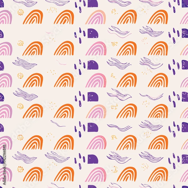 Obraz Coastal Design Pastel Abstract Ocean Waves Pattern