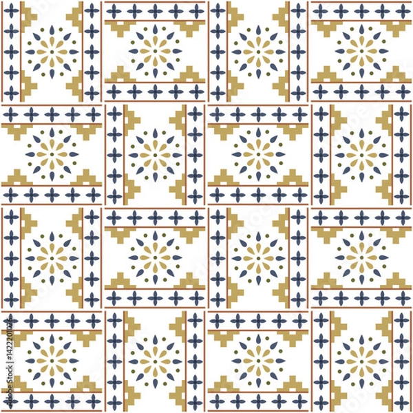 Fototapeta HASHTAG CADS floral kilim pattern, beautiful kilim pattern with floral fusions. geo floral pattern.  