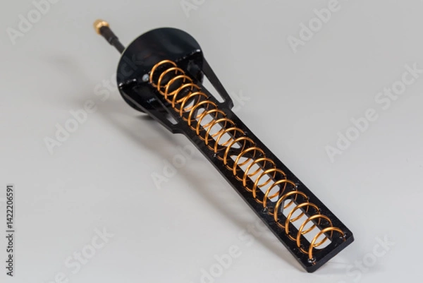 Fototapeta Small-sized helical antenna of high-frequency mobile electronic unit