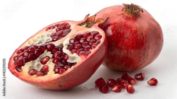 Fototapeta pomegranate isolated on white background