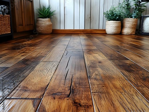Fototapeta Rustic hardwood floors