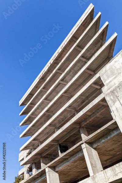 Obraz Modern concrete building structure under construction