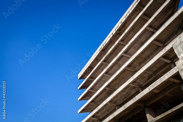 Obraz Modern concrete building structure under construction