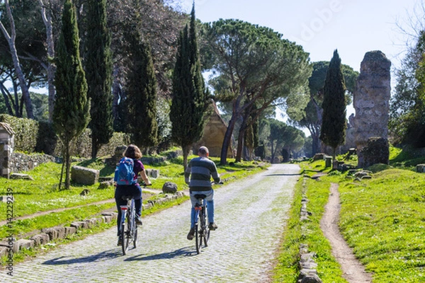 Obraz ciclisti lungo l'Appia Antica