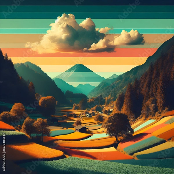 Obraz sunset in the mountains