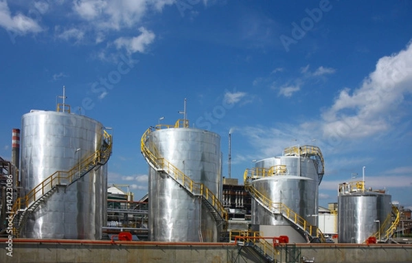 Obraz oil refinery with tanks