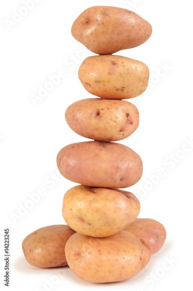 Obraz Potato tower. Clipping path.