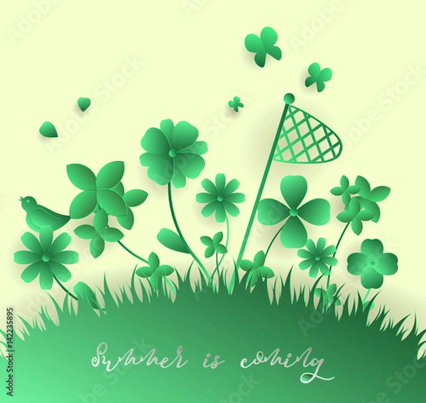 Fototapeta Summer is coming paper cut