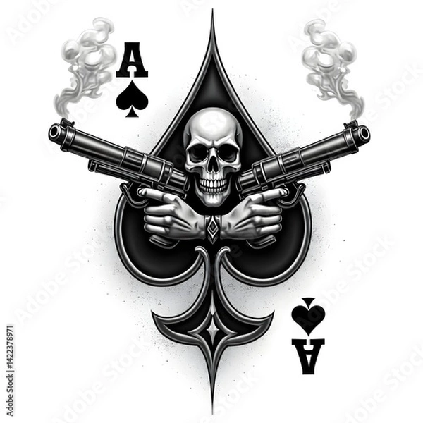 Obraz Black & Grey Tattoo Design 